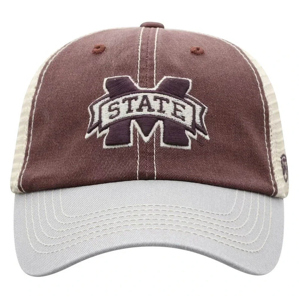 Mississippi State Bulldogs Top of the World Offroad Trucker Snapback Hat Maroon